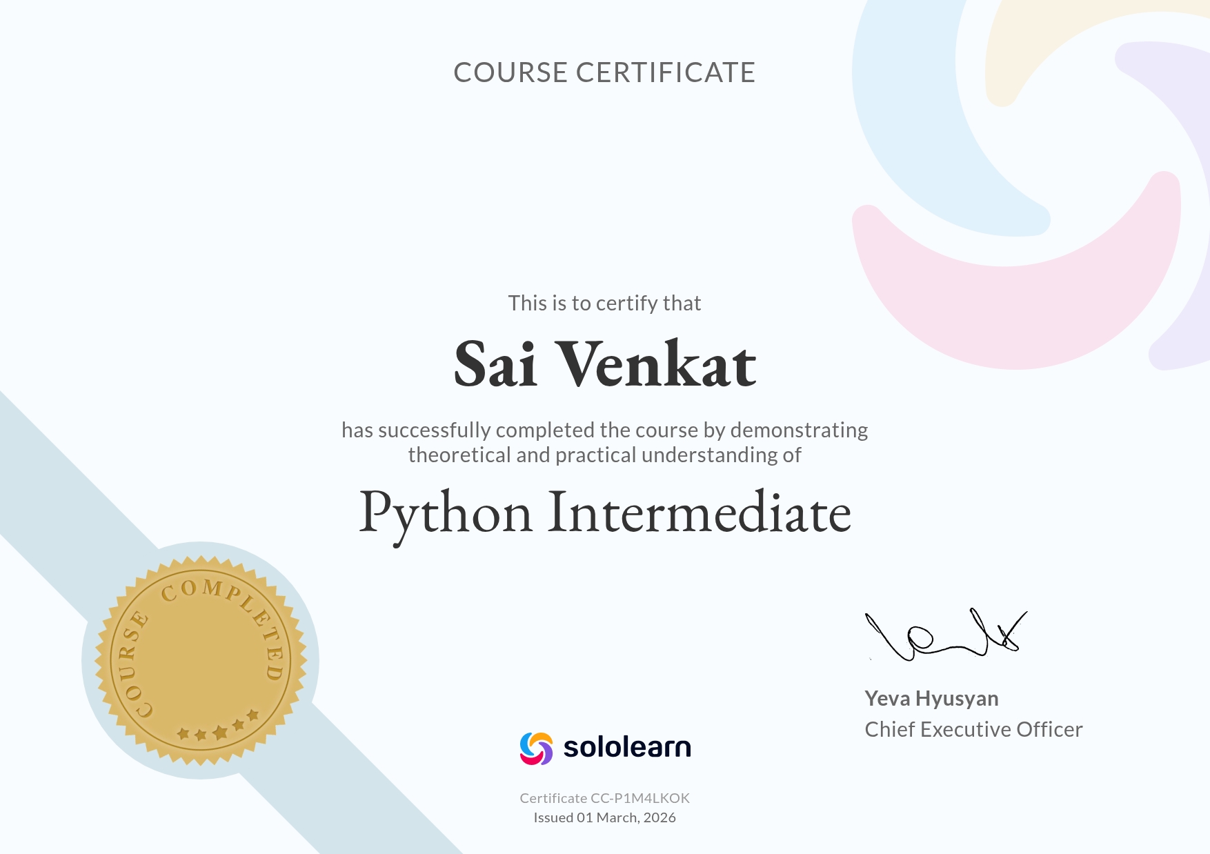 Python certificate